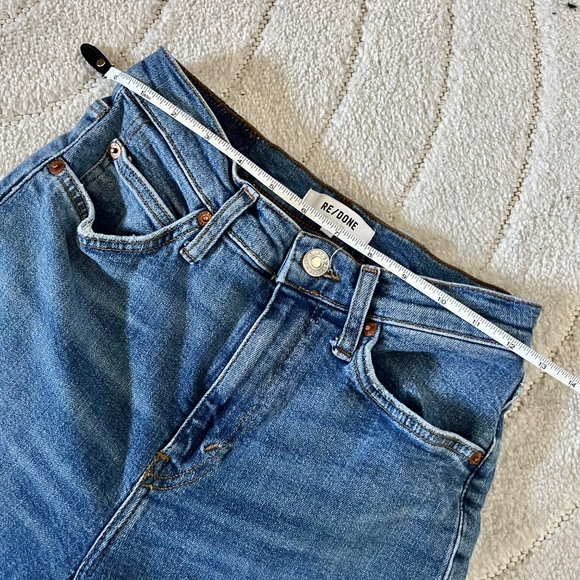 RE/DONE 70s Cropped Bootcut Jeans in Laguna High Rise Cotton Size 25 - Picture 9 of 11